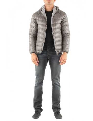 Piumino giacca con cappuccio grigio - Giacche & Cappotti Uomo