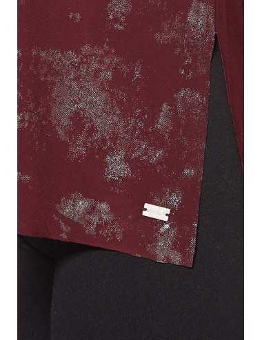 Maglia Donna Laura Scott rossa con stampa metallica