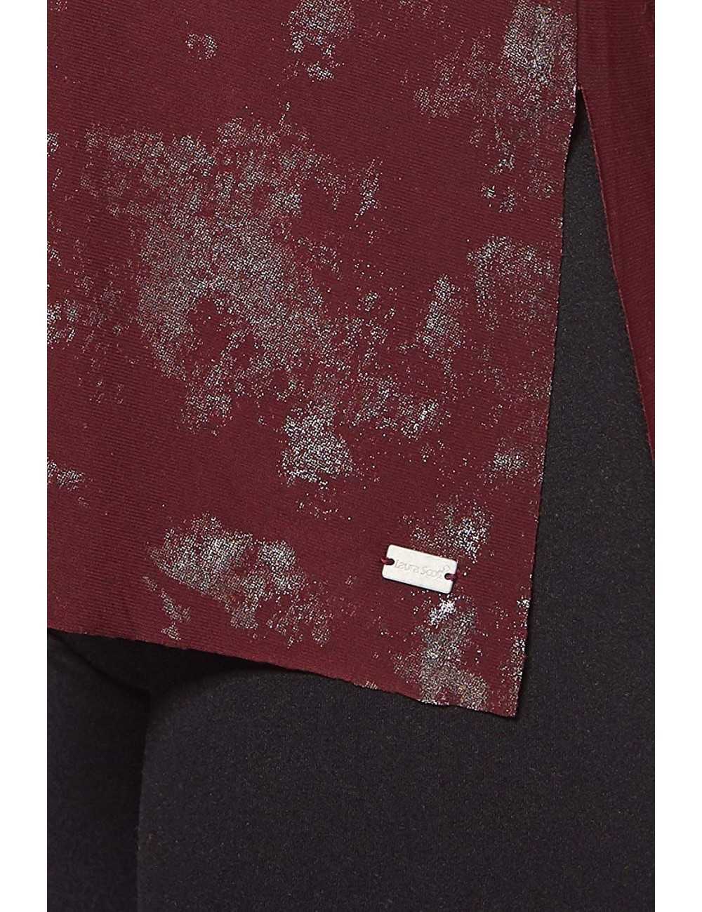 Maglia Donna Laura Scott rossa con stampa metallica