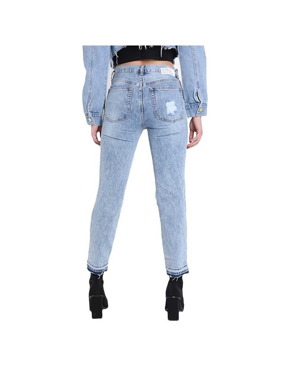 Sexy Woman Jeans donna in cotone denim strappati - Jeans & Pantaloni Donna