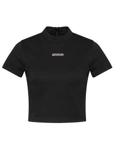 Top Milano corto nero in jersey - T-shirt & Top Donna