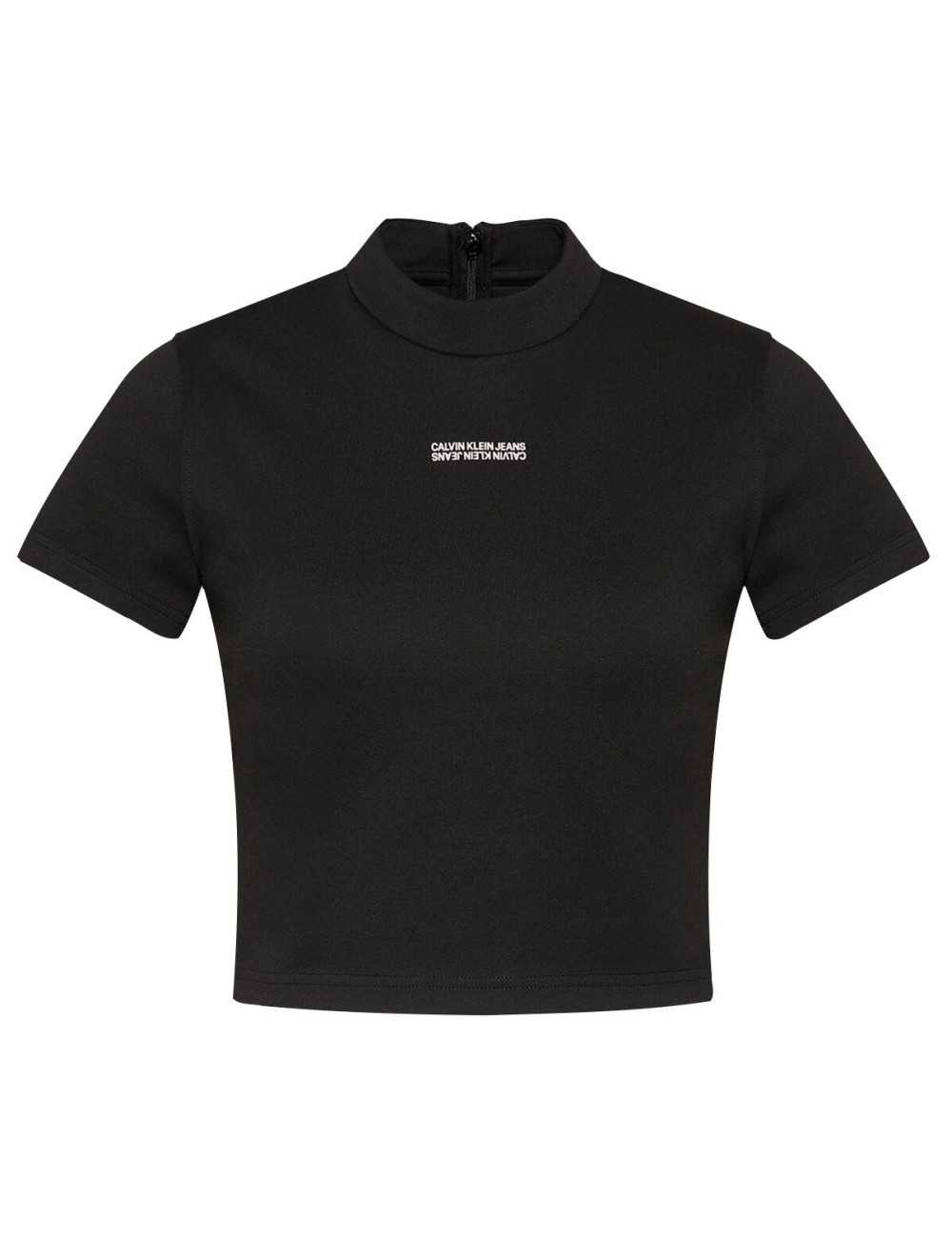Calvin Klein top Milano corto nero in Jersey - T-shirt & Top Donna