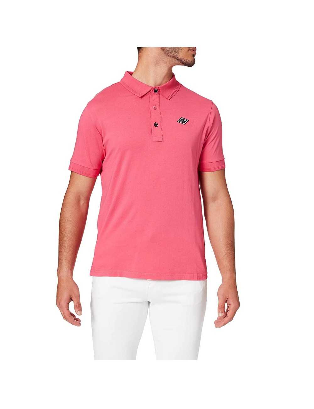 Replay polo uomo logo in cotone pink - T-shirt & Polo Uomo