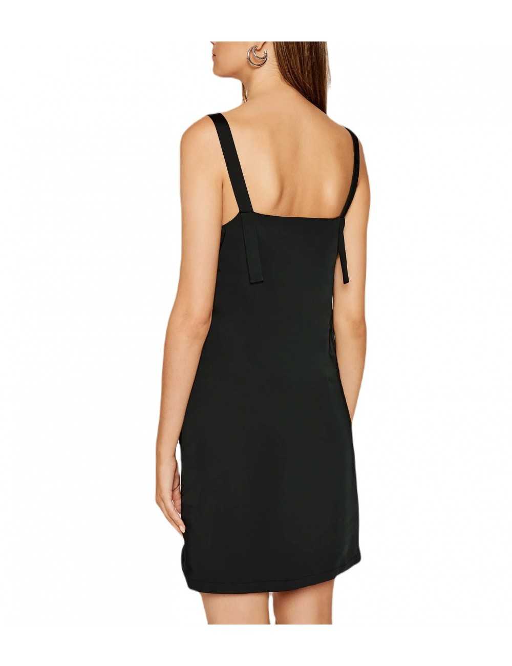 Calvin Klein abito nero in raso a scollatura quadrata - Abiti Donna