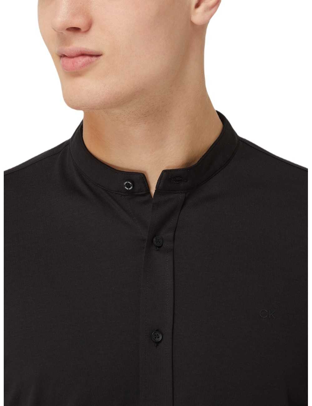 Calvin Klein camicia uomo coreana nera liquid touch - Camicie Uomo