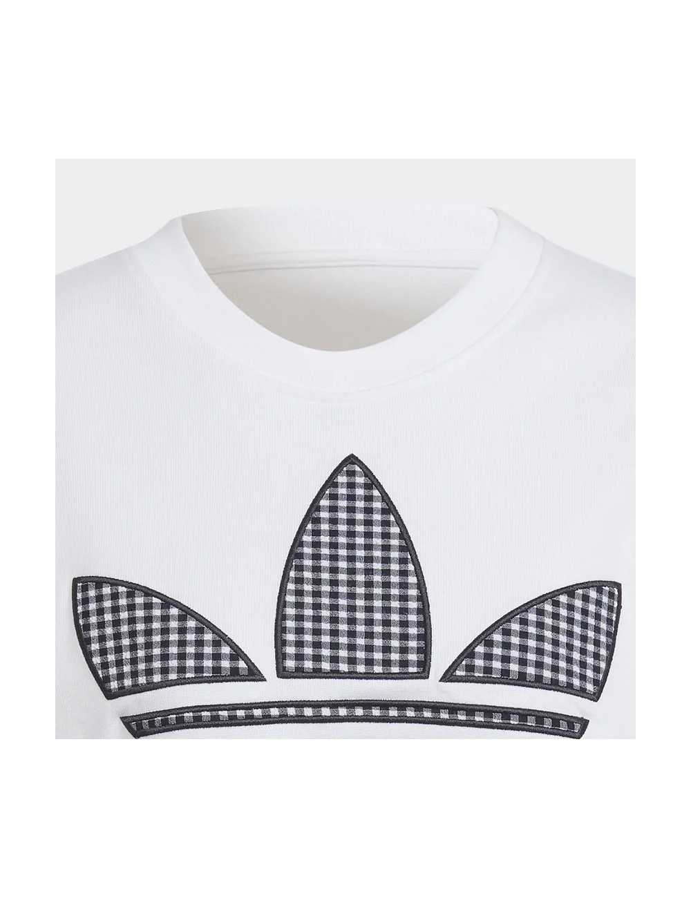 Felpa Adidas Originals donna trifoglio bianca logo - Felpe Donna