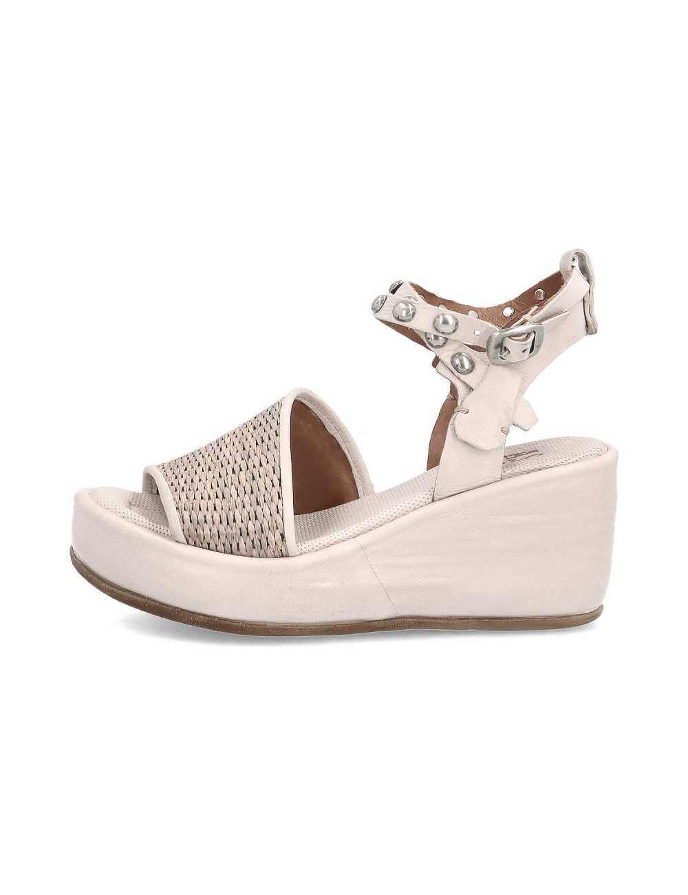 A.S.98 sandali in pelle grigio borchiati - Scarpe Donna Casual