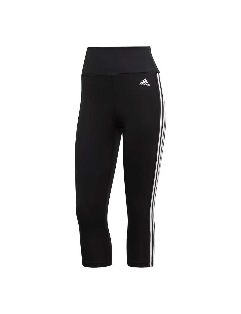 Adidas Leggings nero 3-stripes 3/4 donna slim fit - Jeans & Pantaloni Donna