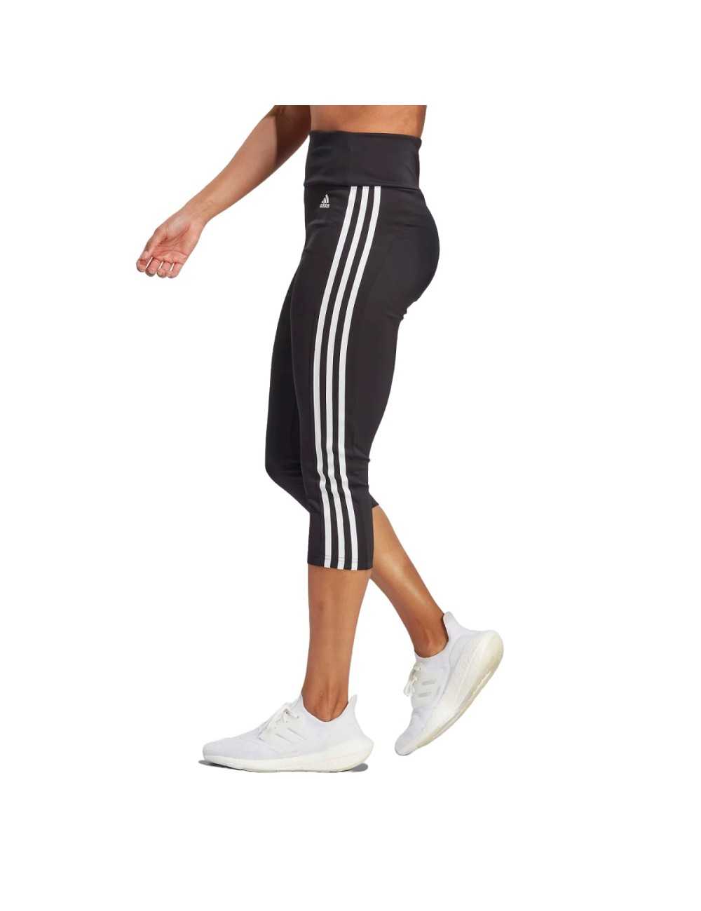Adidas Leggings nero 3-stripes 3/4 donna slim fit - Jeans & Pantaloni Donna