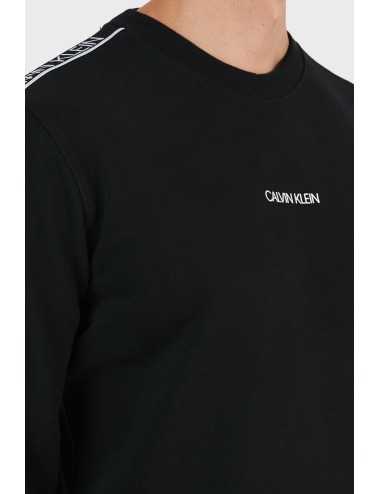 Calvin Klein Felpa uomo Essential logo nero girocollo - Felpe Uomo