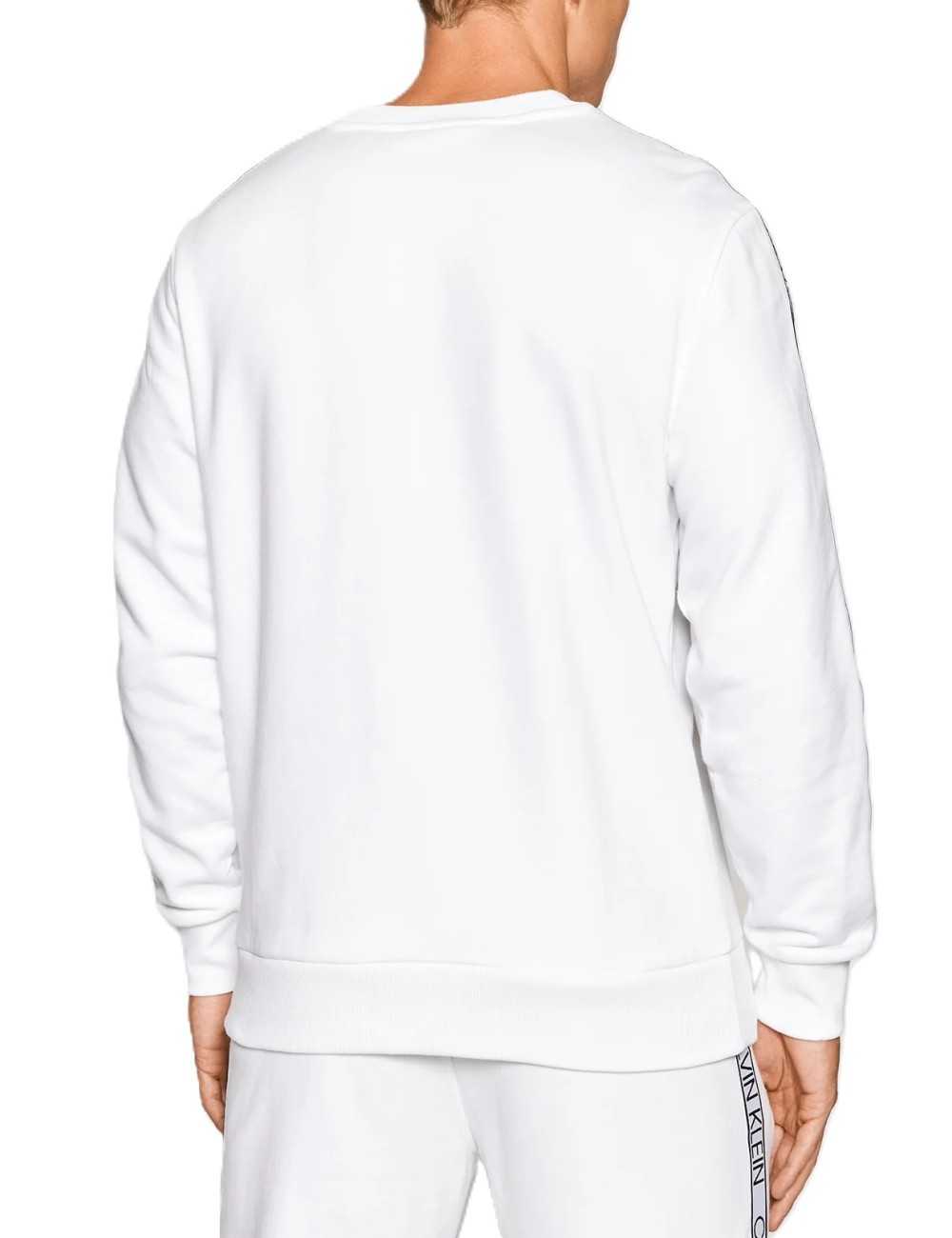 Calvin Klein felpa uomo Essential logo bianco girocollo - Felpe Uomo