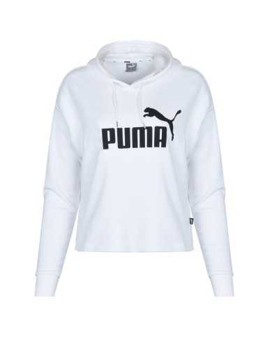 Puma Felpa corta con cappuccio e logo Essentials donna - Felpe Donna